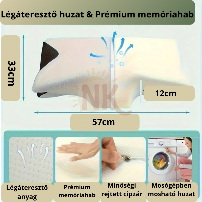 Memóriahabos pillangó párna